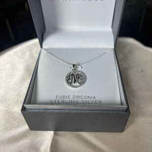 Kohl's Sterling Silver 'M' Pendant Necklace